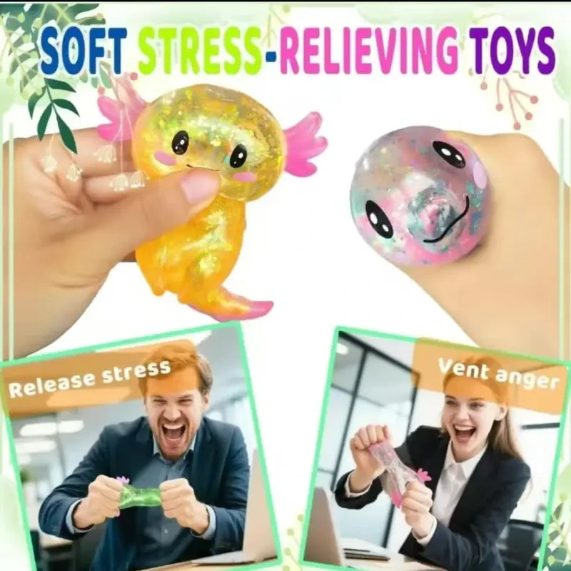 Kawaii Axolotl Sensory Squishies